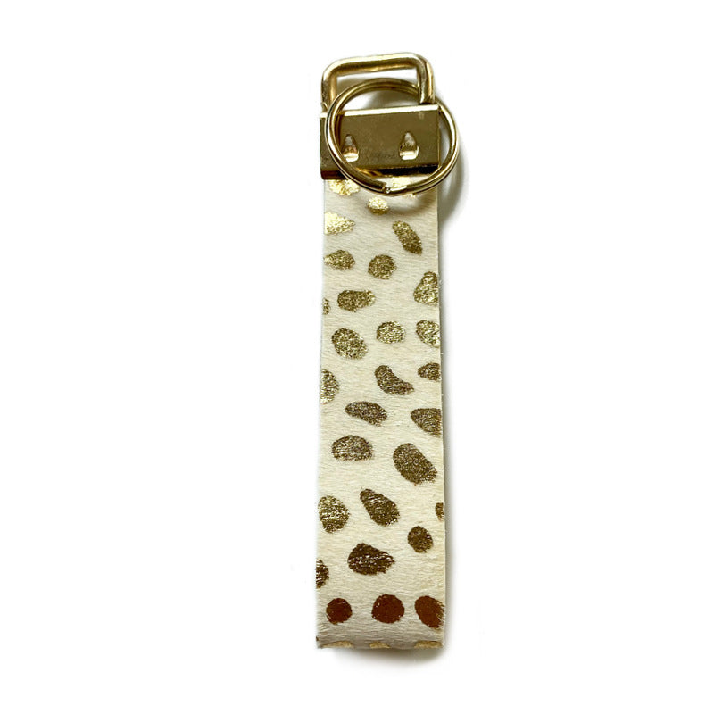 Wholesale Leopard Print Cow Print Genuine Leather Horse Hair Keychain